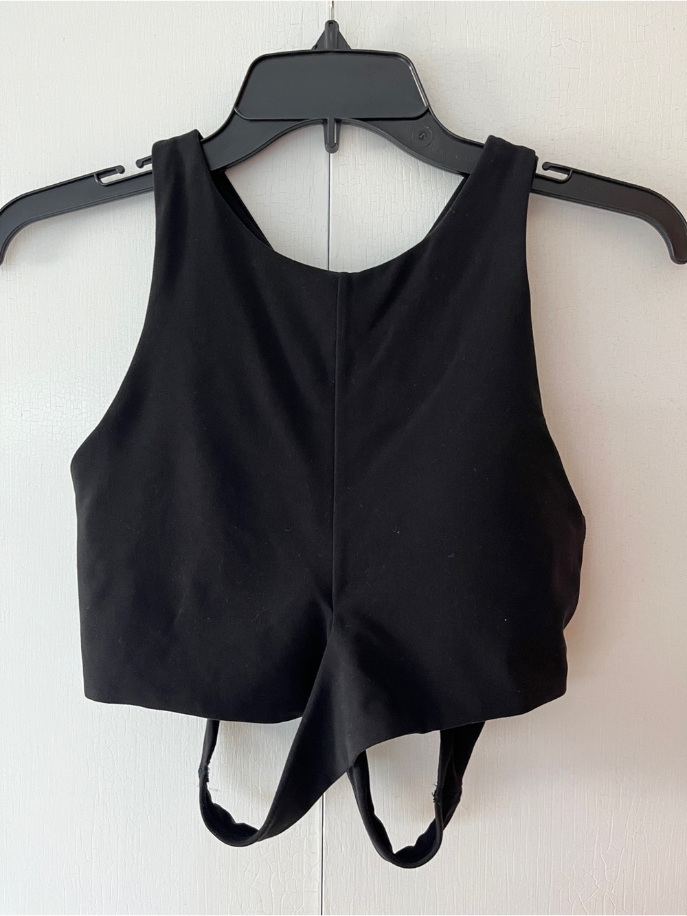 Athleta Black Cropped Tank Top with Racer Back